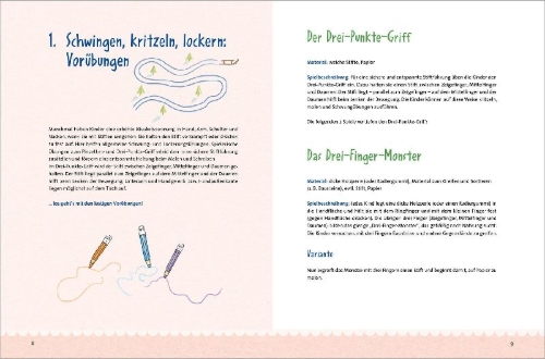 Buchcover und Innenansicht für das Buch: Lustige Malgeschichten