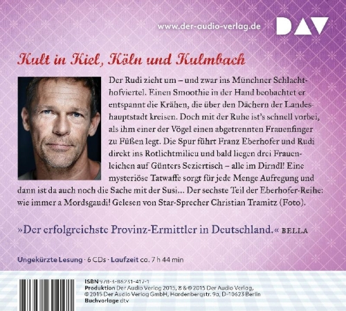 Buchcover und Innenansicht für das Buch: Zwetschgendatschikomplott. Der 6. Fall für den Eberhofer. Ein Provinzkrimi