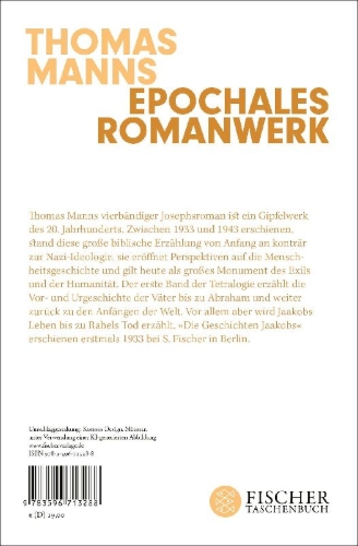 Buchcover und Innenansicht für das Buch: Joseph und seine Brüder I. Die Geschichten Jaakobs (Neuausgabe)
