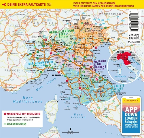 Buchcover und Innenansicht für das Buch: MARCO POLO Reiseführer Italien Nord