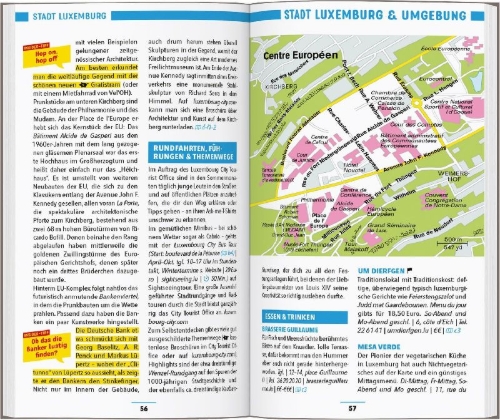 Buchcover und Innenansicht für das Buch: MARCO POLO Reiseführer Luxemburg