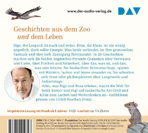 Buchcover und Innenansicht für das Buch: Rigo und Rosa - 28 Geschichten aus dem Zoo und dem Leben