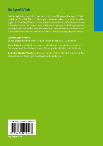 Buchcover und Innenansicht für das Buch: The Age of EdTech