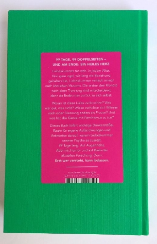 Buchcover und Innenansicht für das Buch: Liebeskummer bewältigen in 99 Tagen