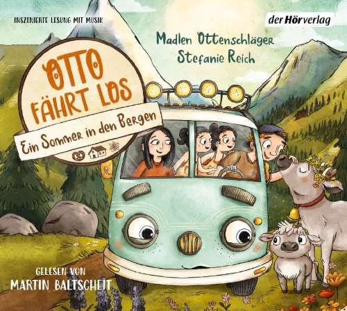 Buchcover und Innenansicht für das Buch: Otto fährt los - Ein Sommer in den Bergen