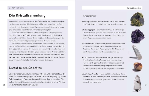Buchcover und Innenansicht für das Buch: Handbuch Heilsteine