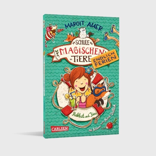 Buchcover und Innenansicht für das Buch: Die Schule der magischen Tiere. Endlich Ferien 1: Rabbat und Ida