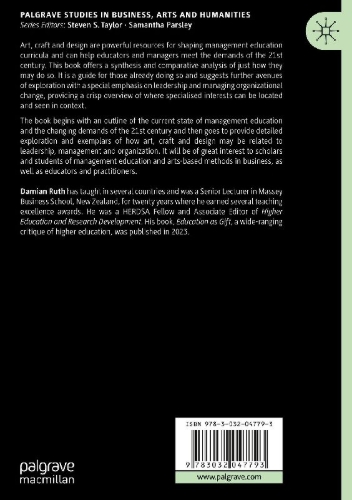 Buchcover und Innenansicht für das Buch: Developing Leaders, Managers and Organizations Through Art, Craft and Design