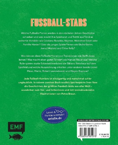 Buchcover und Innenansicht für das Buch: Fußball-Stars