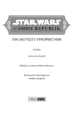 Buchcover und Innenansicht für das Buch: Star Wars: The High Republic - A Valiant Vow
