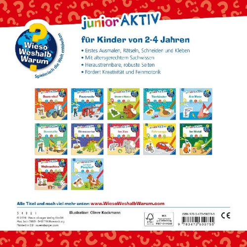 Buchcover und Innenansicht für das Buch: Wieso? Weshalb? Warum? junior AKTIV - Weihnachten