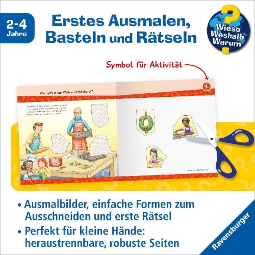 Buchcover und Innenansicht für das Buch: Wieso? Weshalb? Warum? junior AKTIV - Weihnachten