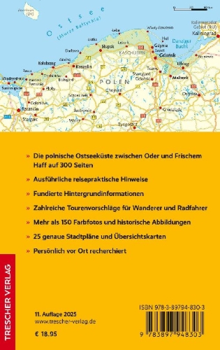Buchcover und Innenansicht für das Buch: TRESCHER Reiseführer Polnische Ostseeküste