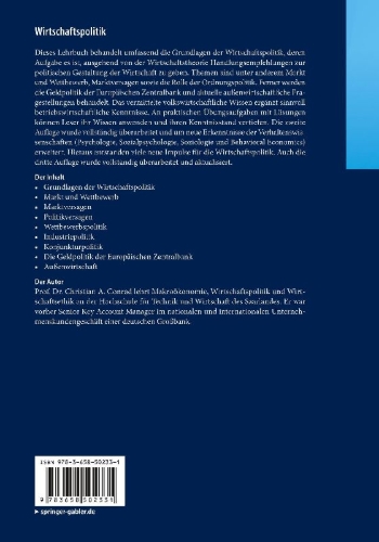Buchcover und Innenansicht für das Buch: Wirtschaftspolitik