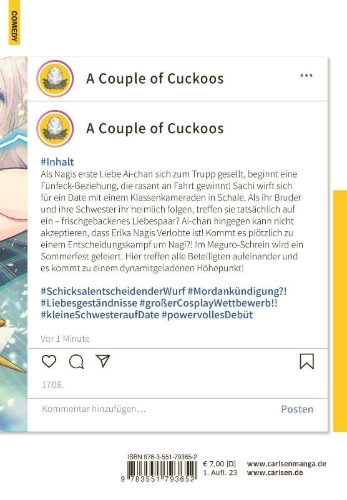 Buchcover und Innenansicht für das Buch: Cuckoo no Iinazuke