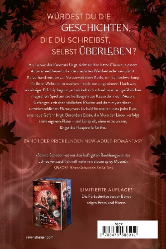 Buchcover und Innenansicht für das Buch: Palace of Ink & Illusions, Band 1 - Der Kuss der Muse