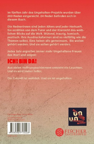 Buchcover und Innenansicht für das Buch: ICH! Neue ungehaltene Reden ungehaltener Frauen