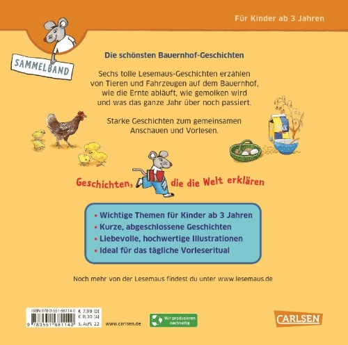 Buchcover und Innenansicht für das Buch: LESEMAUS Sonderbände: Die schönsten Bauernhof-Geschichten