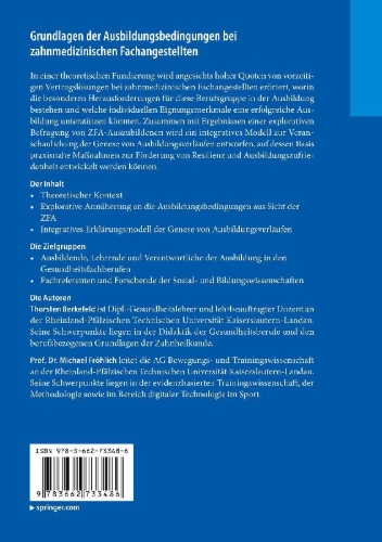 Buchcover und Innenansicht für das Buch: Grundlagen der Ausbildungsbedingungen bei zahnmedizinischen Fachangestellten
