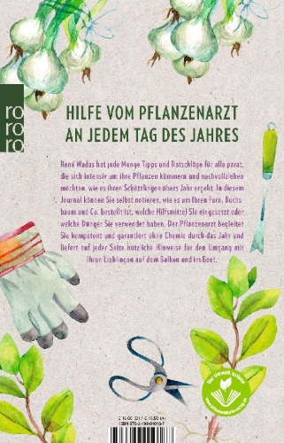 Buchcover und Innenansicht für das Buch: Mit dem Pflanzenarzt durchs Gartenjahr