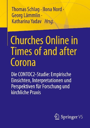 Buchcover und Innenansicht für das Buch: Churches Online in Times of and after Corona
