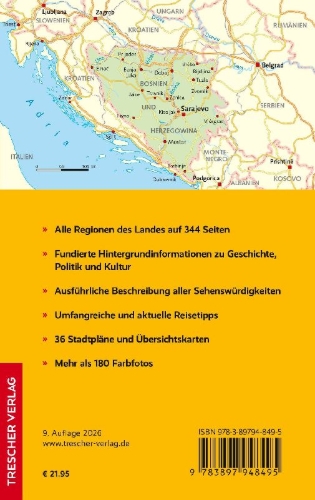 Buchcover und Innenansicht für das Buch: TRESCHER Reiseführer Bosnien und Herzegowina
