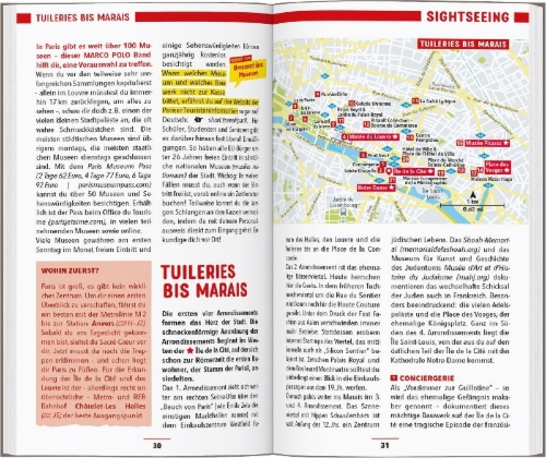 Buchcover und Innenansicht für das Buch: MARCO POLO Reiseführer Paris