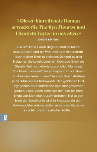 Buchcover und Innenansicht für das Buch: The Seven Husbands of Evelyn Hugo