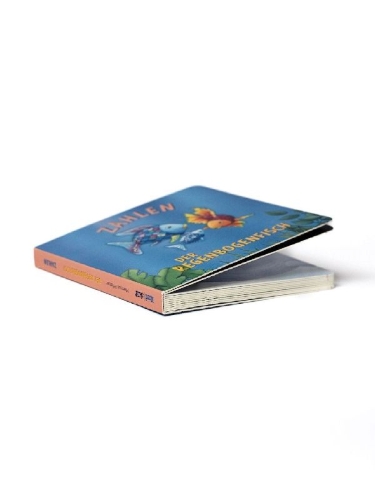 Buchcover und Innenansicht für das Buch: Der Regenbogenfisch Zahlen