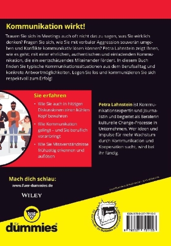 Buchcover und Innenansicht für das Buch: Berufliche Kommunikation für Dummies