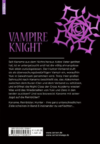 Buchcover und Innenansicht für das Buch: Vampire Knight