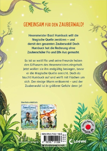 Buchcover und Innenansicht für das Buch: Der Zauberschüler (Band 4) - Kampf um die Magische Quelle