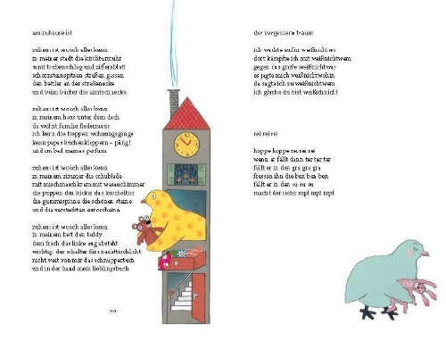 Buchcover und Innenansicht für das Buch: Achtunddreißig Wachteln kommen zum Übernachteln