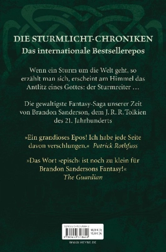Buchcover und Innenansicht für das Buch: Words of Radiance - The Stormlight Archive, Book 2 (Part 2)