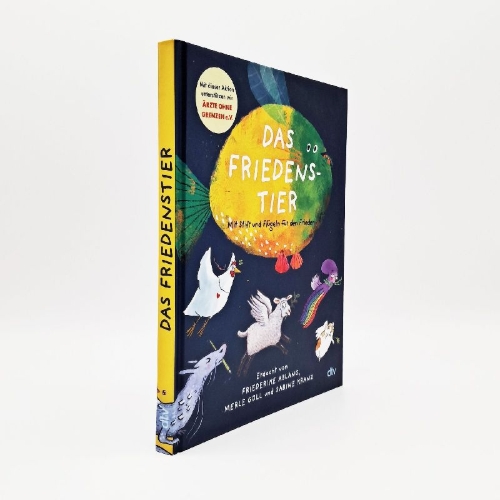 Buchcover und Innenansicht für das Buch: Das Friedenstier - Mit Stift und Flügeln für den Frieden
