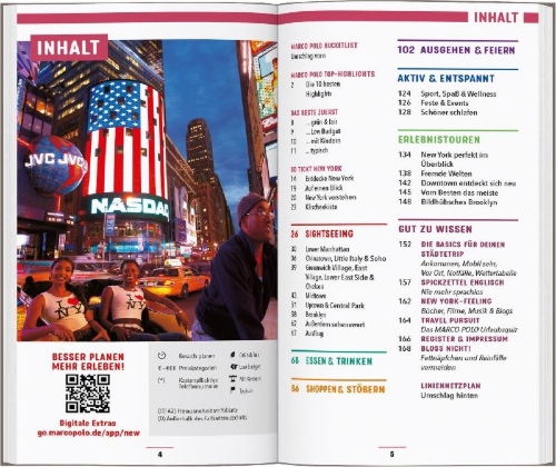 Buchcover und Innenansicht für das Buch: MARCO POLO Reiseführer New York