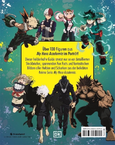 Buchcover und Innenansicht für das Buch: My Hero Academia Lexikon der Figuren