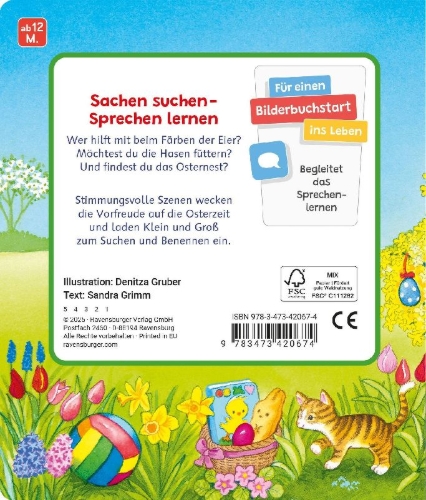 Buchcover und Innenansicht für das Buch: Sachen suchen - Mein erstes Sachen suchen: Frohe Ostern