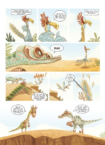 Buchcover und Innenansicht für das Buch: Dinodyssée 1