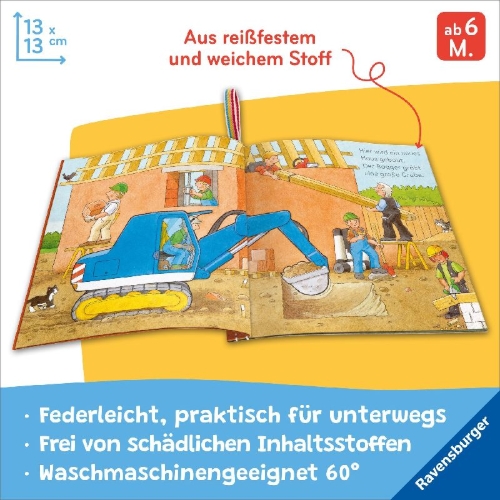 Buchcover und Innenansicht für das Buch: Mein Knuddel-Knautsch-Buch - Große Fahrzeuge