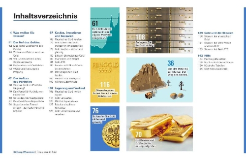 Buchcover und Innenansicht für das Buch: Investieren in Gold