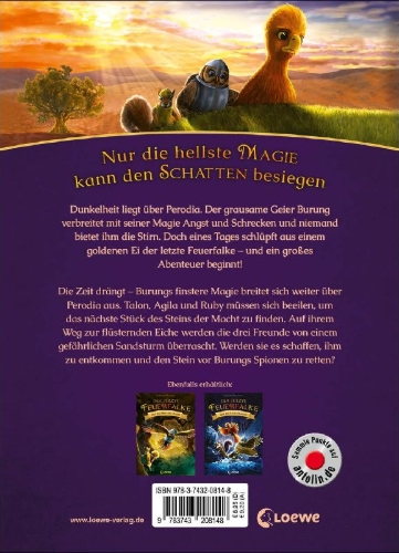 Buchcover und Innenansicht für das Buch: The Last Firehawk - The Whispering Oak