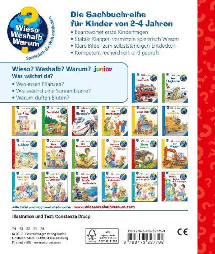 Buchcover und Innenansicht für das Buch: Wieso? Weshalb? Warum? junior, Band 22: Was wächst da?