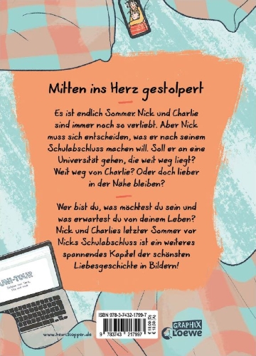 Buchcover und Innenansicht für das Buch: Heartstopper Volume 5 (deutsche Hardcover-Ausgabe)
