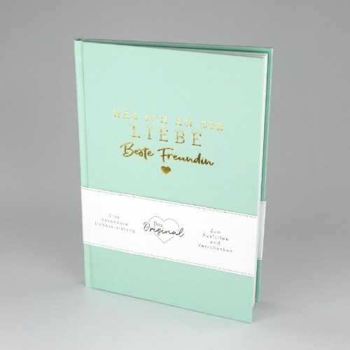 Buchcover und Innenansicht für das Buch: Was ich an dir liebe, beste Freundin