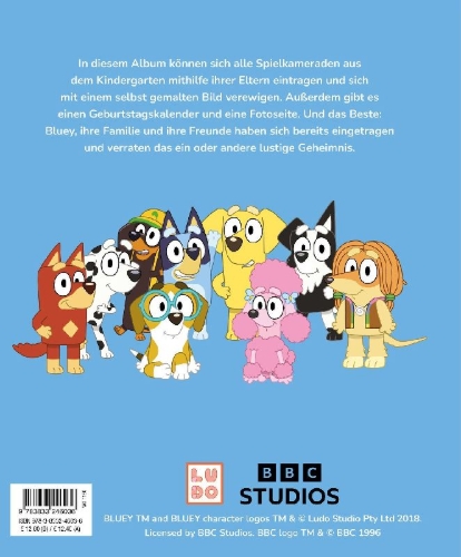 Buchcover und Innenansicht für das Buch: Bluey: Meine ersten Freunde