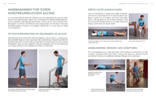 Buchcover und Innenansicht für das Buch: Knie - schmerzfrei in 30 Tagen