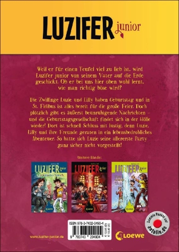 Buchcover und Innenansicht für das Buch: Luzifer junior (Band 8) - Ein Geschenk der Hölle