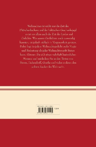 Buchcover und Innenansicht für das Buch: Von drauß' vom Walde komm ich her. Die schönsten Weihnachtsgedichte
