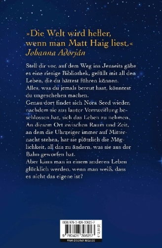 Buchcover und Innenansicht für das Buch: The Midnight Library